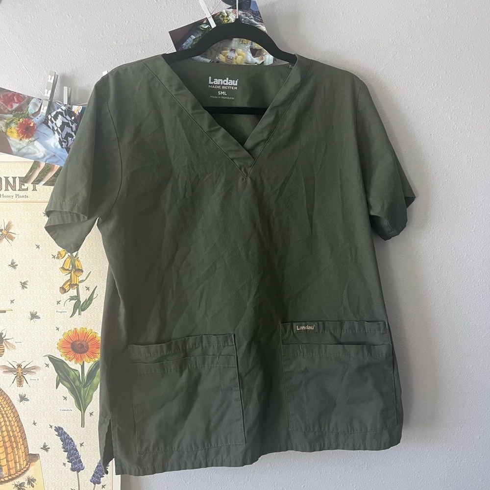 Landau Scrub Top and Lab Coat Bundle